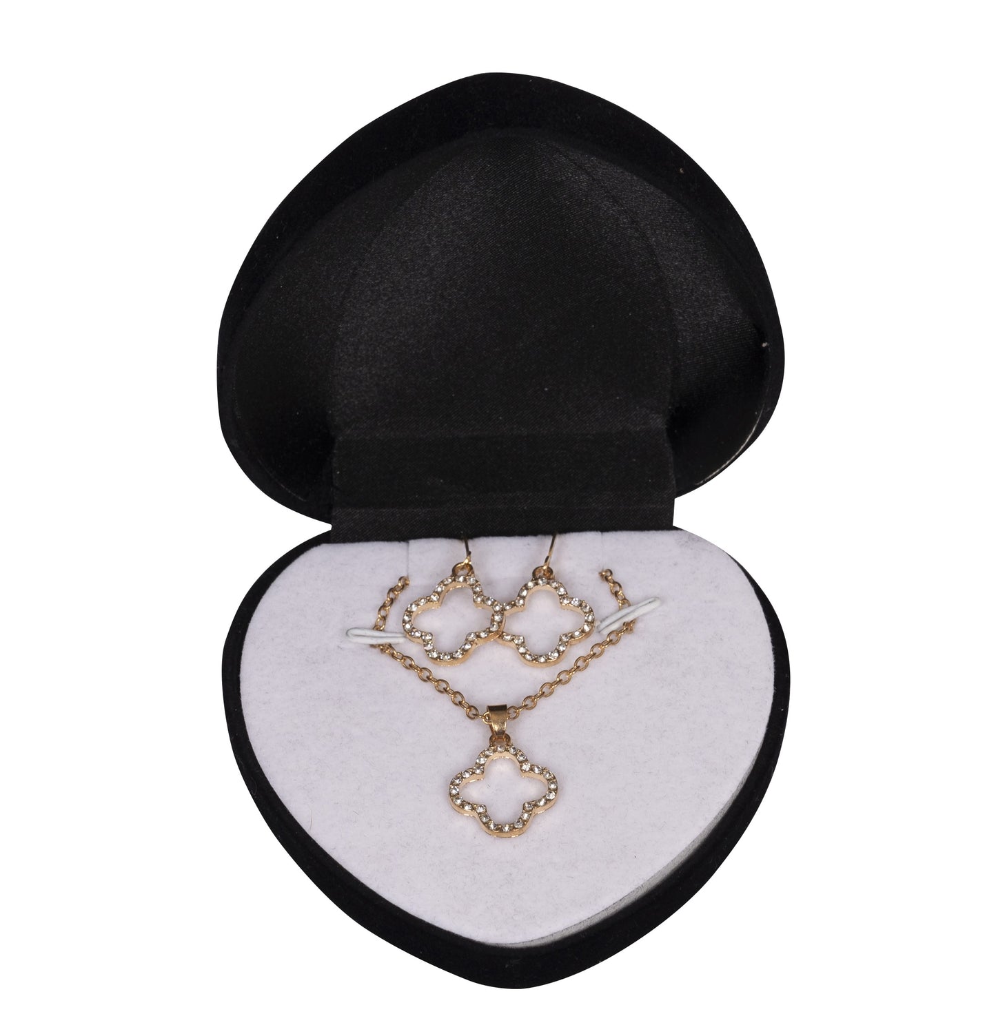 Designer Necklace/Earrings Set Heart Box