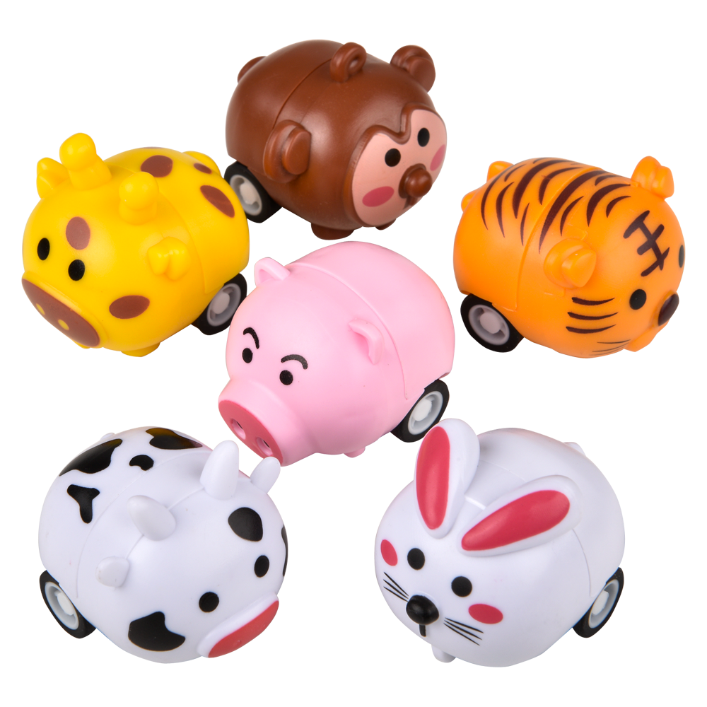 1.5" Mini Animal Pull Back Car