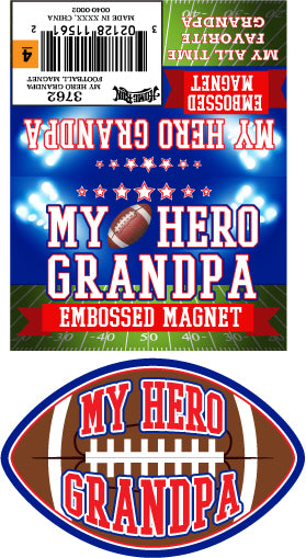 Grandpa Football Magnet
