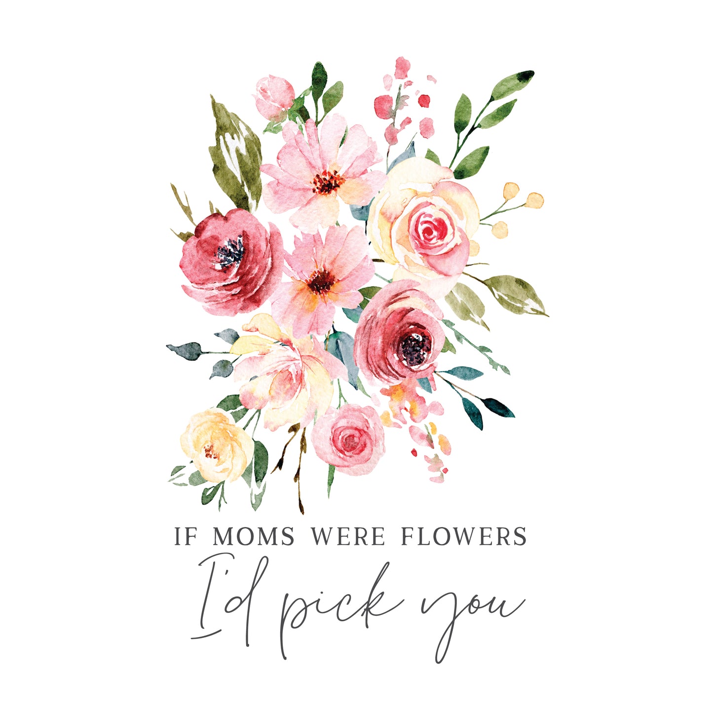 Pick Mom Flower Canvas