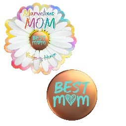 Marvelous Mom Badge - Shop ZoomBee - The One-Stop Holiday Shop