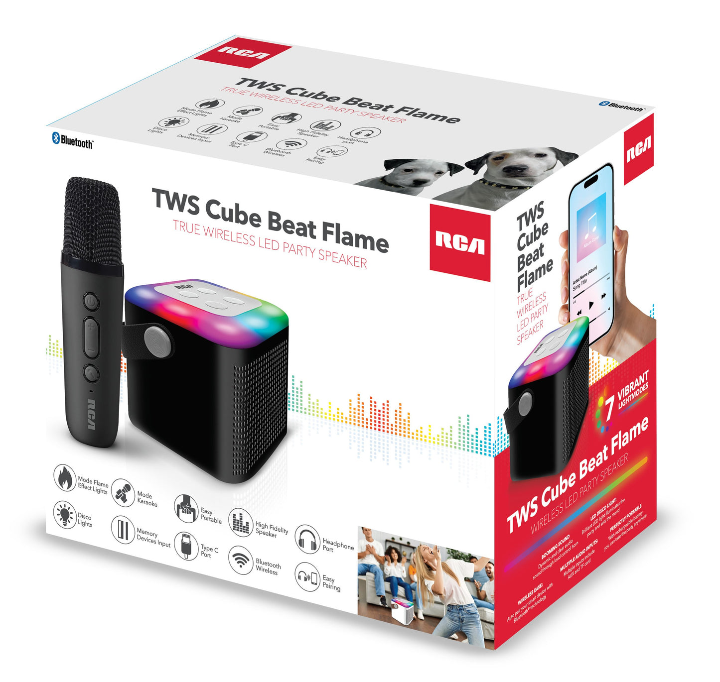 LED Party Speaker with Mic