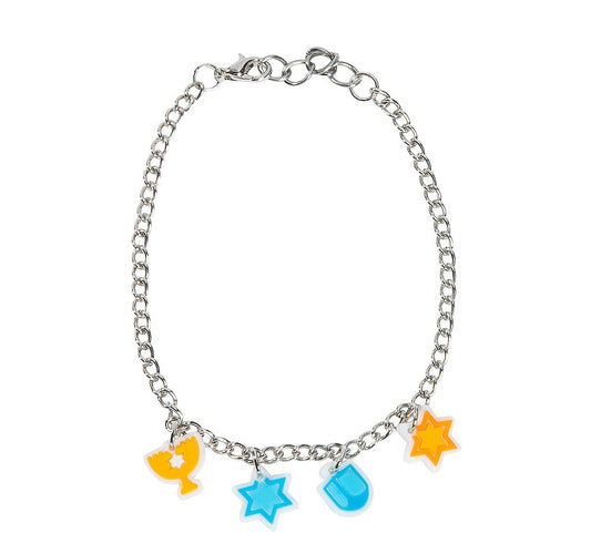 Hanukkah rubber Charm Bracelet