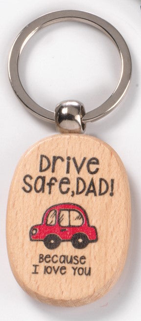 Dad Wood Keychain