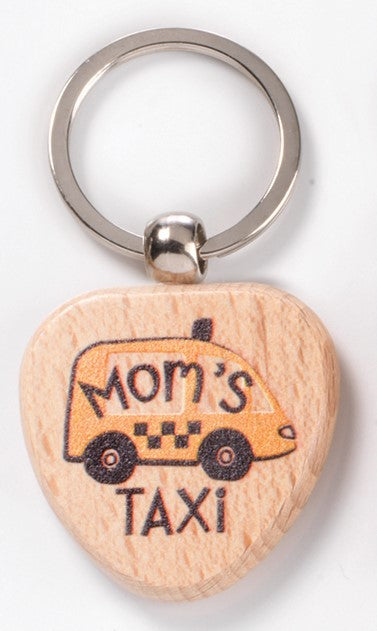 Mom Wood Keychain