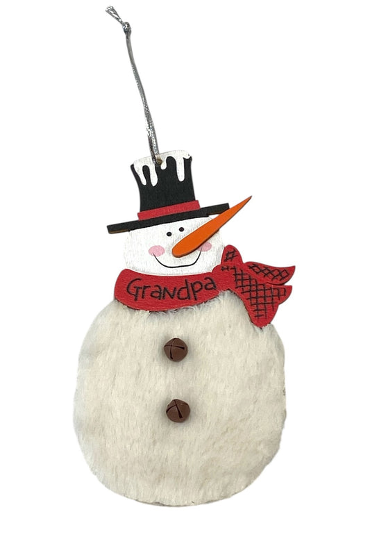 Grandpa Snowman Ornament
