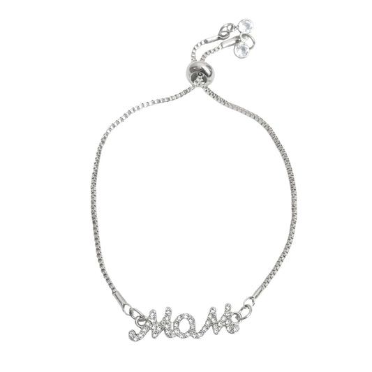 Mom Crystal Adjustable Bracelet