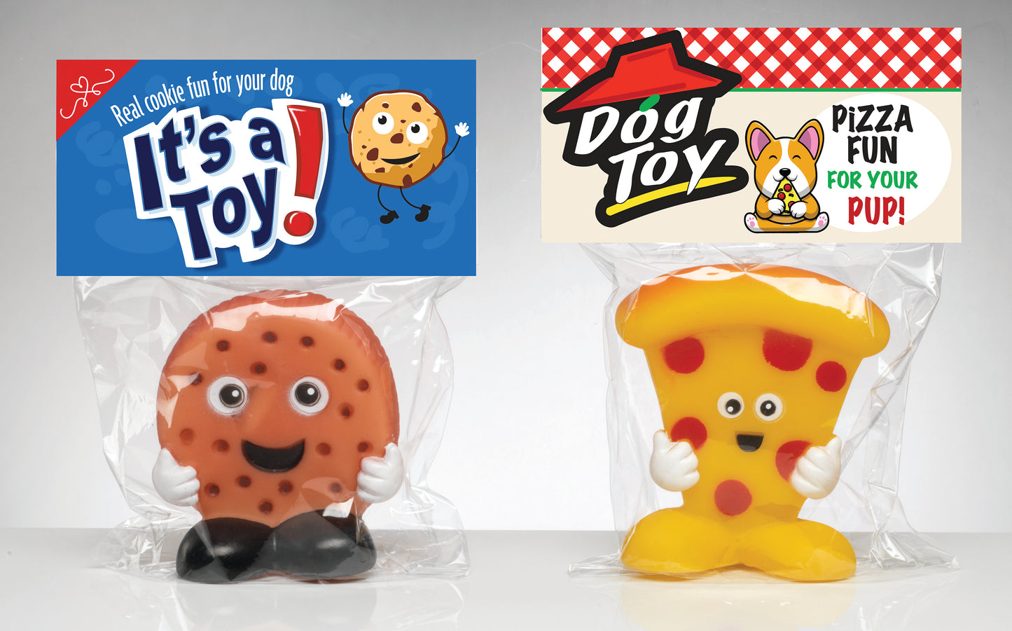 Cookie and Pizza Dog Toys