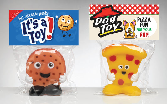 Cookie and Pizza Dog Toys