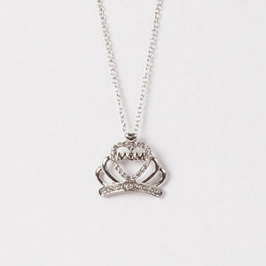 Mom is Queen Heart Necklace