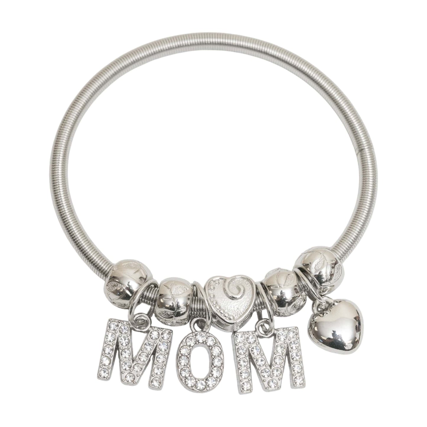 Mom Heart Charm Bracelet