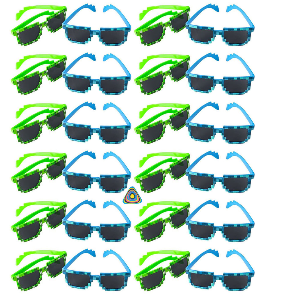 Sunglasses, 8-bit Pixel Retro Sunglasses -24 pk