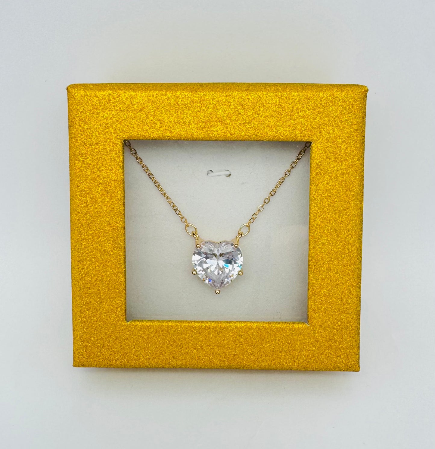 Crystal Heart Necklace Boxed