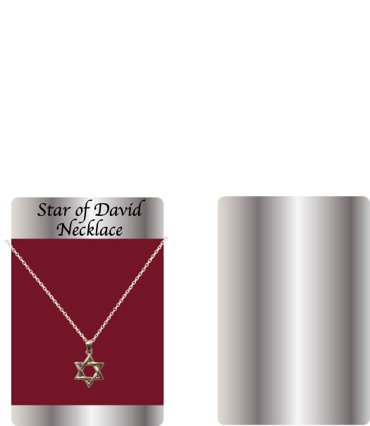 Star of David Necklace Carded