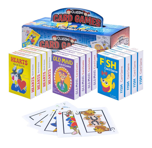 Classic Card Games 12pk (Hearts-Old Maid-Go Fish)