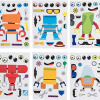 Stickers, Robot - 12 Pk