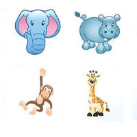 Tattoos, Zoo Animals Temporary - 12 Pk