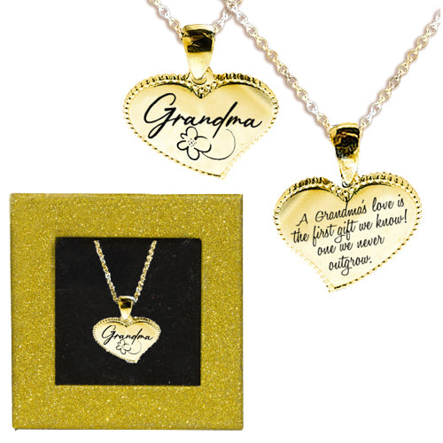 Grandma Message Necklace Boxed - Shop ZoomBee - The One-Stop Holiday Shop
