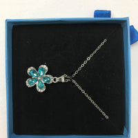 Flower Necklace Aqua Center