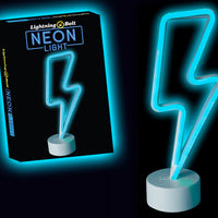 Lightning Bolt - 11.5" Battery Operated Neon Style LED Table Light -single item