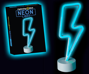 Lightning Bolt - 11.5" Battery Operated Neon Style LED Table Light -single item