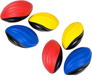 Football, 5" two toned  -6 pk