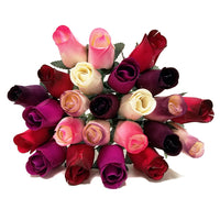 Rose Bouquet, Berry Wooden- 24 pcs