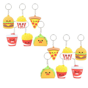 Keychain, Fast Food 2.25"- 12 Pk