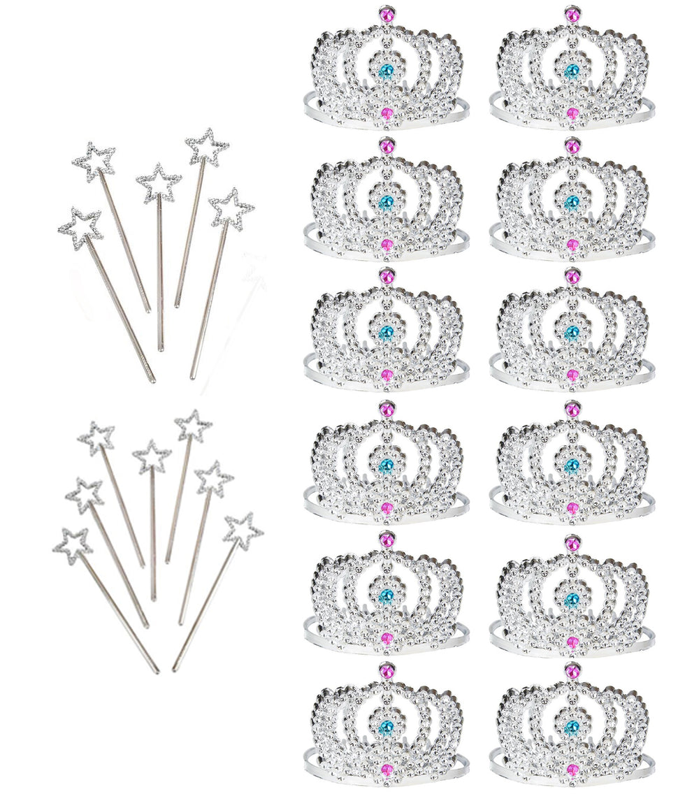 Party Pack, Mini Tiara/Star Wands - 24 PCS