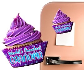 Grandma Cupcake Magnet - Shop ZoomBee - The One-Stop Holiday Shop