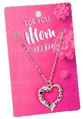 Mom Heart Stone Necklace