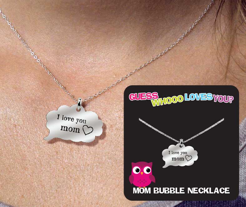 Bubble necklace that hot sale says i love you