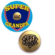 Super Grandpa Badge - Shop ZoomBee - The One-Stop Holiday Shop