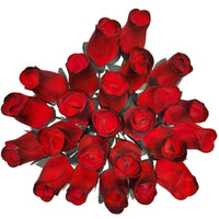 Rose Utility Bouquet,  Red w/Dark Tips  - 24 pcs