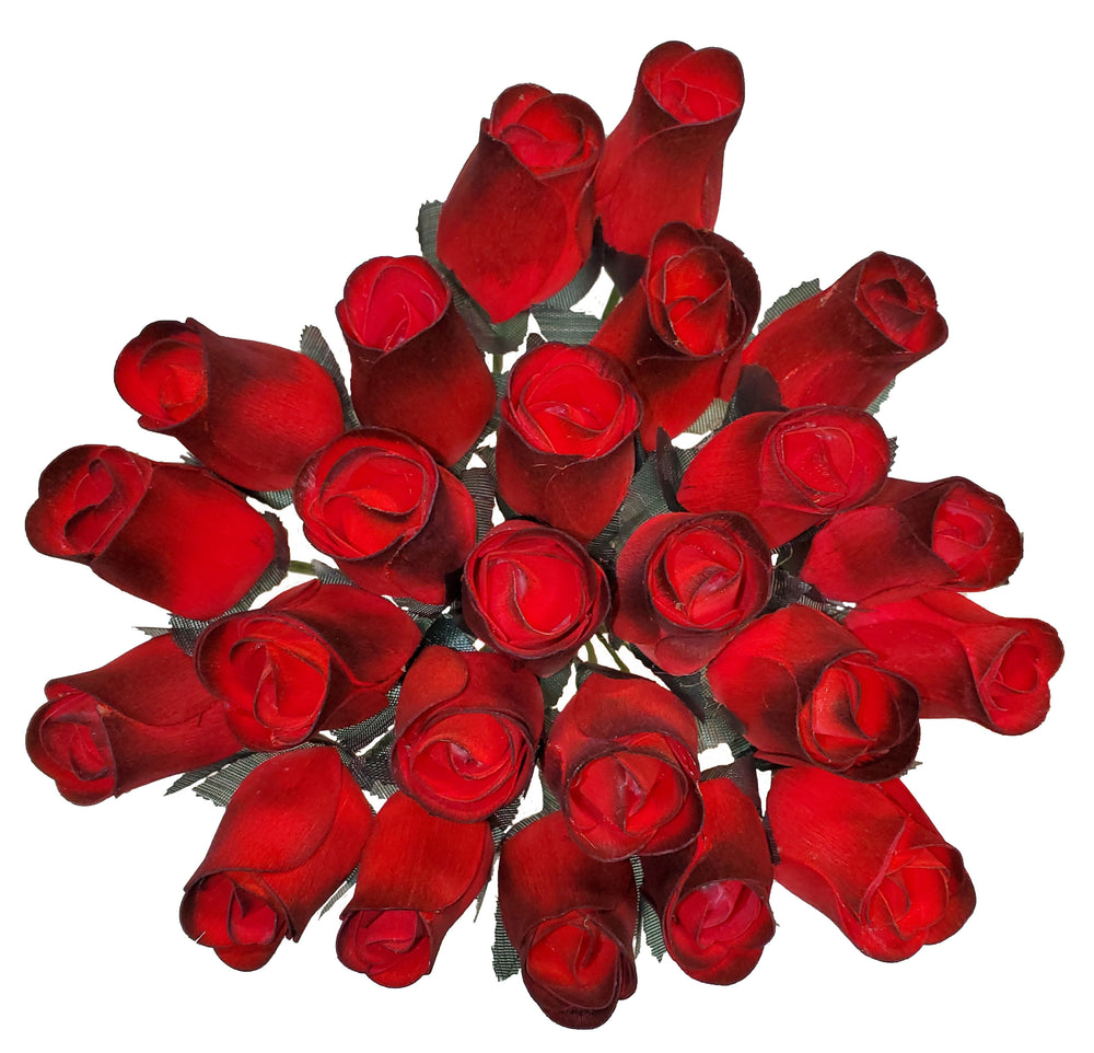 Rose Utility Bouquet,  Red w/Dark Tips  - 24 pcs